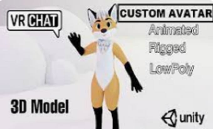 Get A Custom 3d Avatar Model Of Vrchat Avatar Vtuber Furry For Vroid And Unity By Digitalmax827