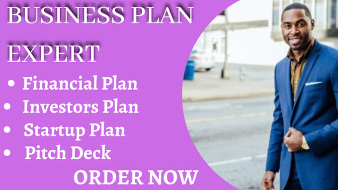 Business plan bank loan financial investor pitch deck business