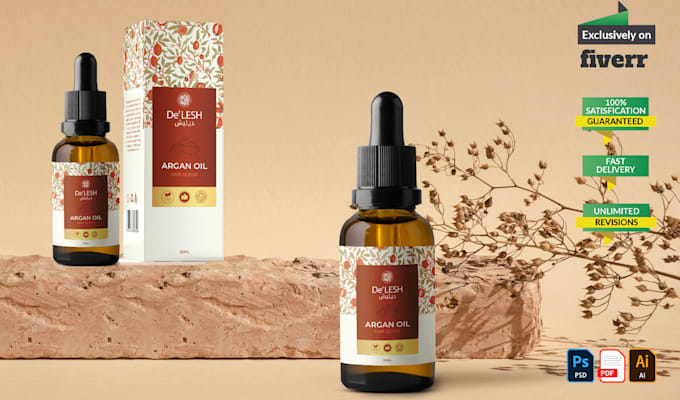 design product label or bottle label design