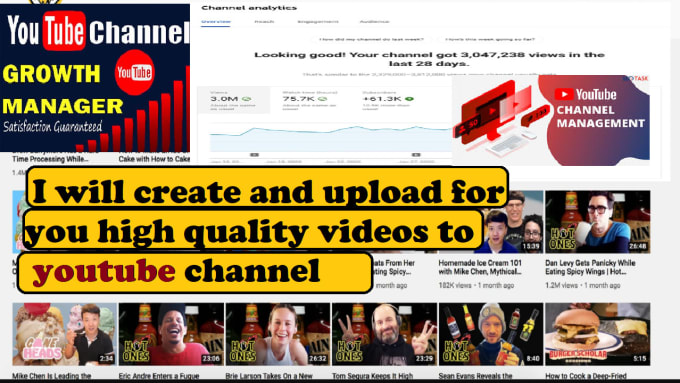 create and upload for you quality videos to youtube channel