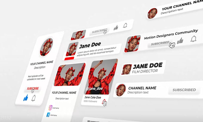 Do trendy 3d youtube bell subscribe animated button by Mano_mahe | Fiverr