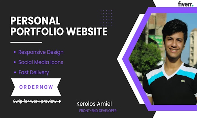 be your front end web developer with HTML, CSS, javascript
