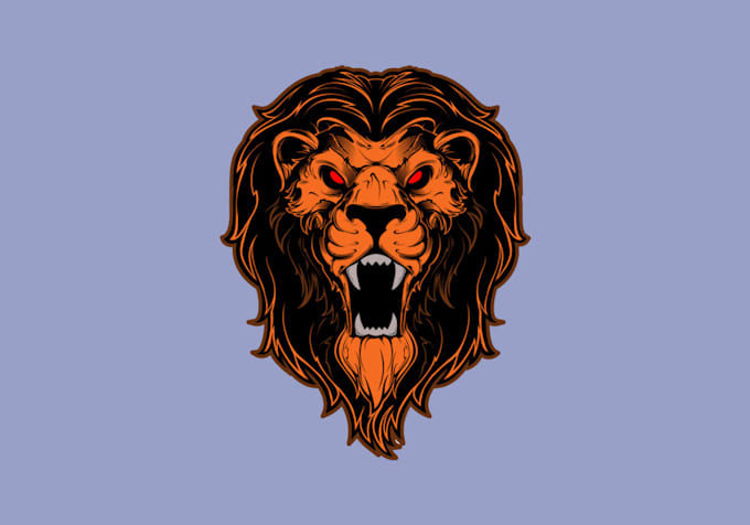 design lion head logo with express delivery