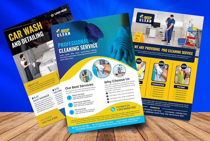 design cleaning handyman plumbing roofing service price list car wash flyer