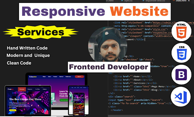 Create Htmlcss Bootstrap Responsive Websites By Alidesigner Fiverr 0334