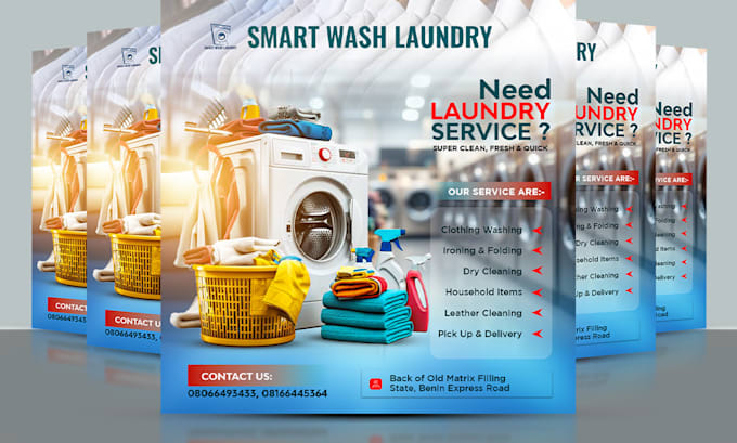 design a laundry flyers, social media post within 24hrs