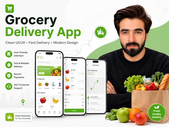 develop grocery delivery app and website like uber eats and instacart