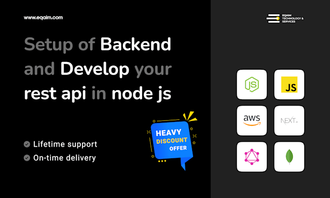 Be your node js developer and setup your backend and rest api by Eqaim ...