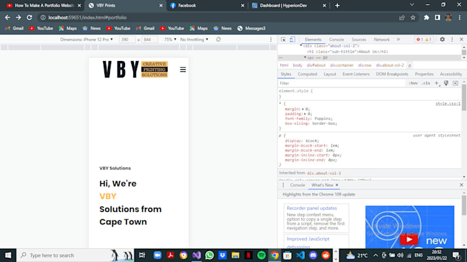 Create a responsive website using html, css and javascript by ...