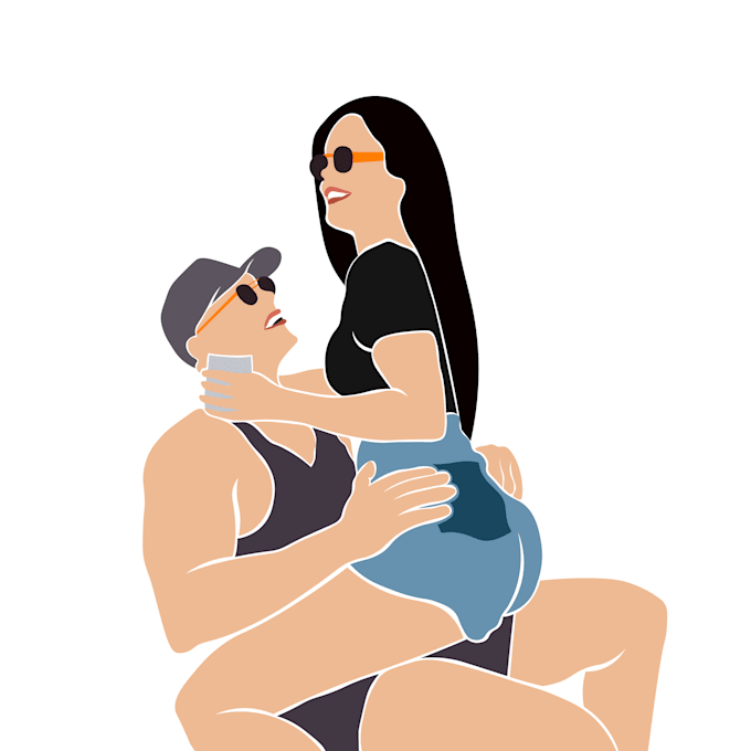 draw minimalist portrait, flat digital portrait, faceless art