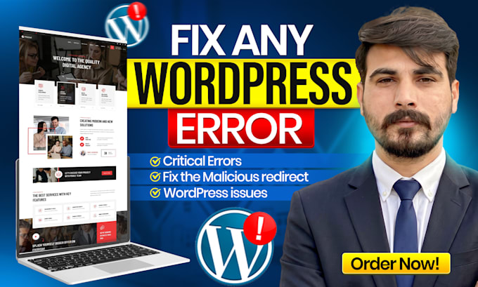 fix wordpress website responsiveness, errors, issues, bugs, and malware removal
