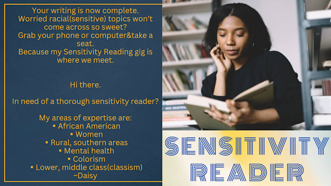 be your sensitivity reader for fiction, poetry, and childrens stories