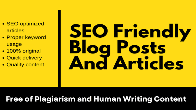 write pro SEO articles and blog posts