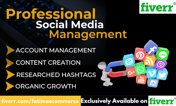 Be your social media marketing manager by Fatimaecommerce | Fiverr
