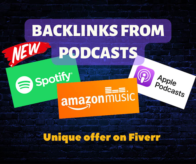 create backlinks from amazon, apple, spotify, and other podcasts