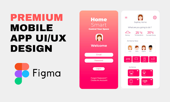 Design a professional mobile app ui ux in figma by Asimjaved06 | Fiverr