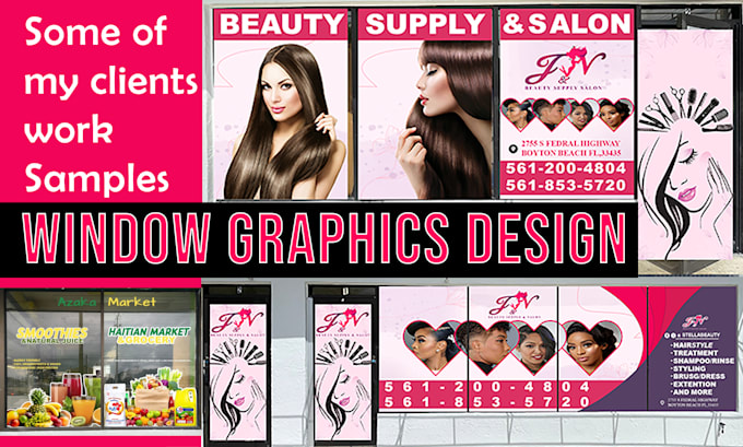 do eye catchy window graphics design,store front, sign board with mockup