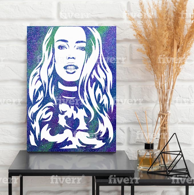 make glitter art paintings on canvas