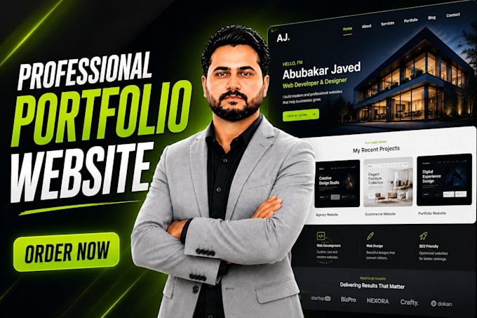 design a personal portfolio or business portfolio website