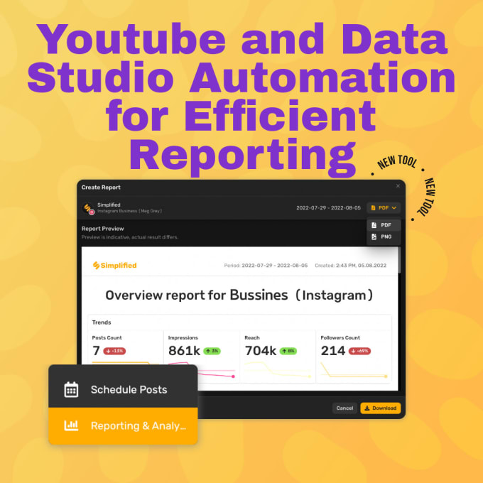 Youtube and data studio automation for efficient reporting by