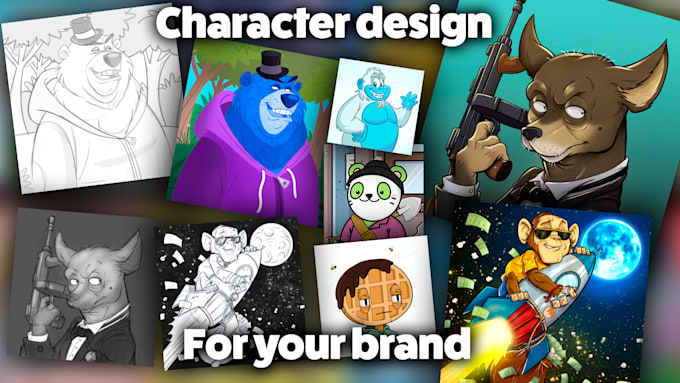 design a custom cartoon character or mascot for your brand