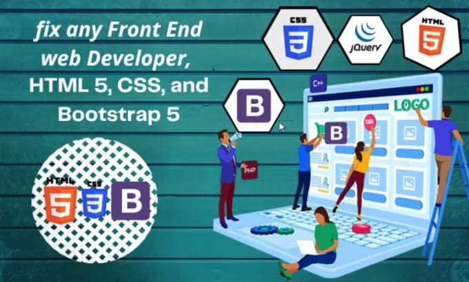 Be your front end developer in html, css, js and bootstrap by ...