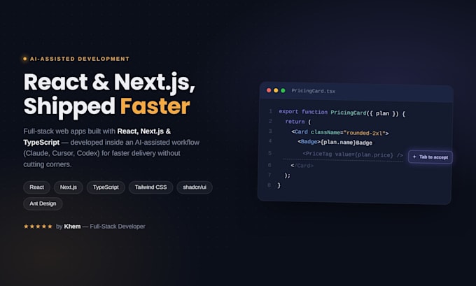 build your react next js ai powered website using claude cursor or codex