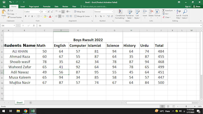 Enter data in excel by Ghulamali665 | Fiverr