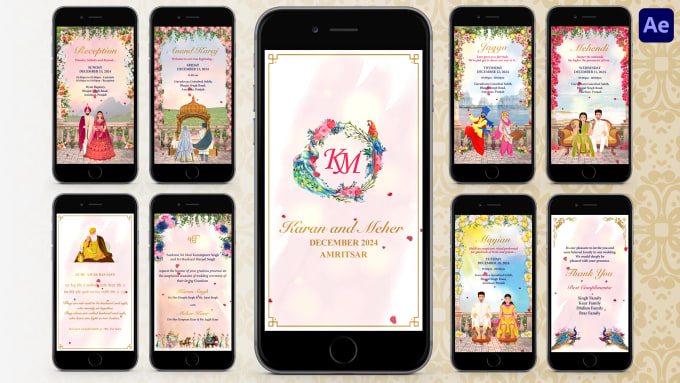 make punjabi wedding invitation video