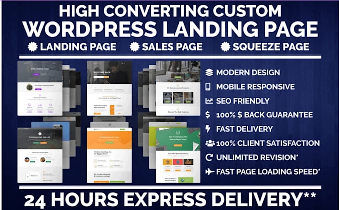 develop a business website or landing page elementor pro wordpress basic SEO