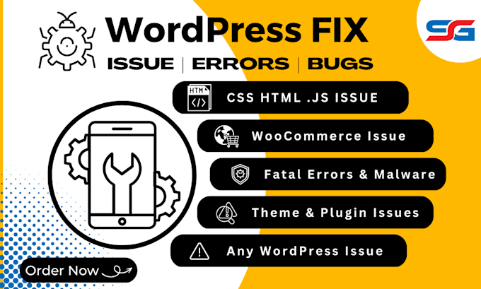 fix wordpress errors, issues, problems or bugs