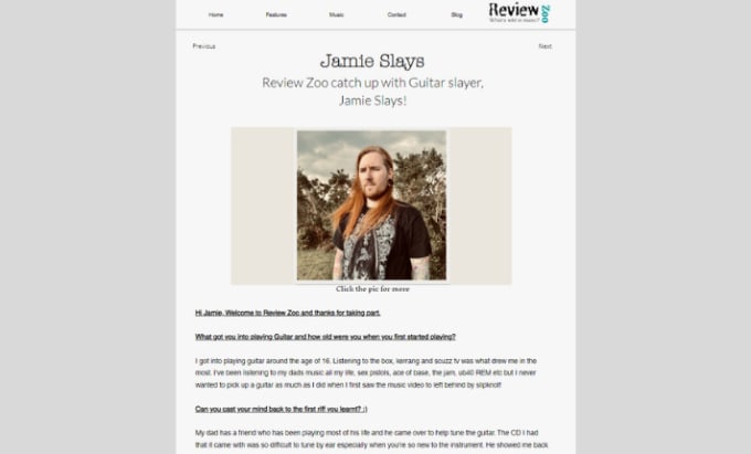interview you for my music blog website