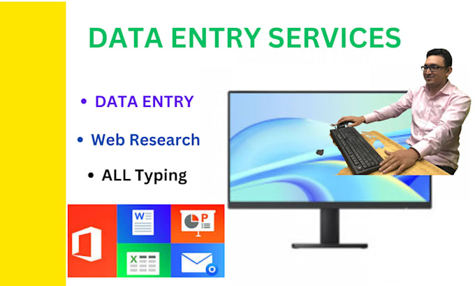 do perfect data entry, web research and data collection