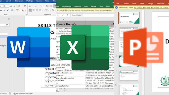 Do any type of work, project on microsoft office word, excel ...