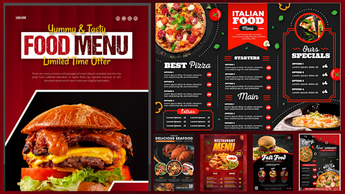 Fast Food Just Eat Italian Fast Food Restaurant Menu Price Card On