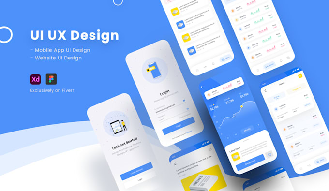 Do ui ux design for your mobile app by Jasmin02 | Fiverr