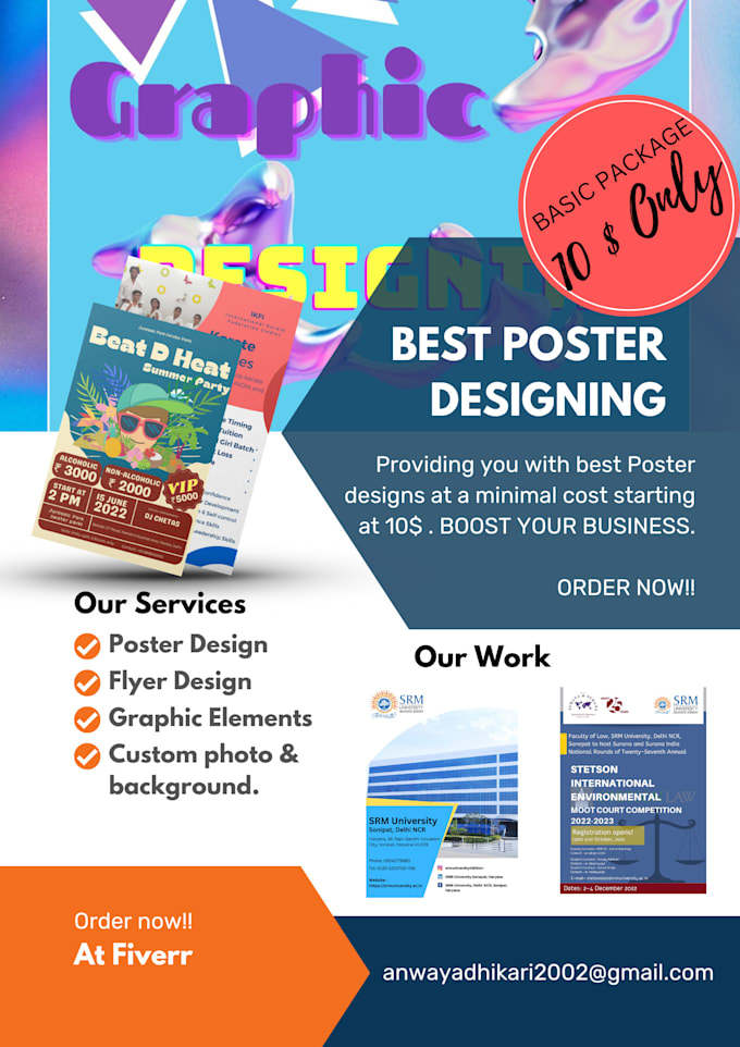 Give you the best poster and flyers in a reasonable price by Anway01