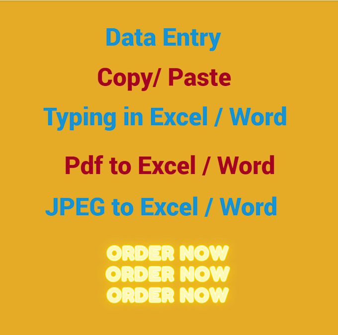 Do data entry copy paste excel formatting and cleaning by Safiabaig ...