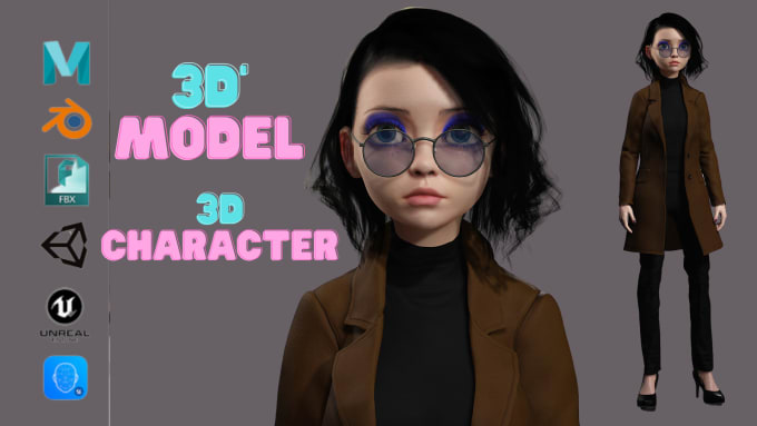 Do 3d Model 3d Character Design 3d Character Modeling Rig 3d Model Animation By Joshuabren