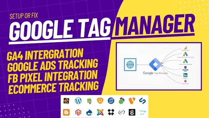 setup or fix google tag manager, facebook pixel, and conversion tracking