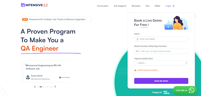 make sales landing web page in modern  way