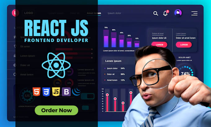 Be your front end web developer using react js by Servisify | Fiverr