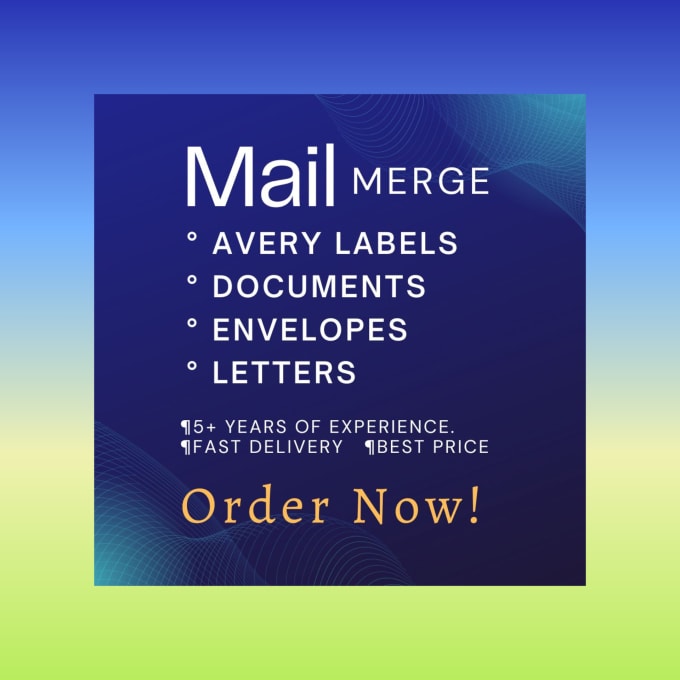 Mail Merge Your Lists Into Labels Or Letters In 2 Hours By Documentpro Fiverr 8862