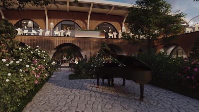 do 3d restaurant interior café interior 3d rendering interior design