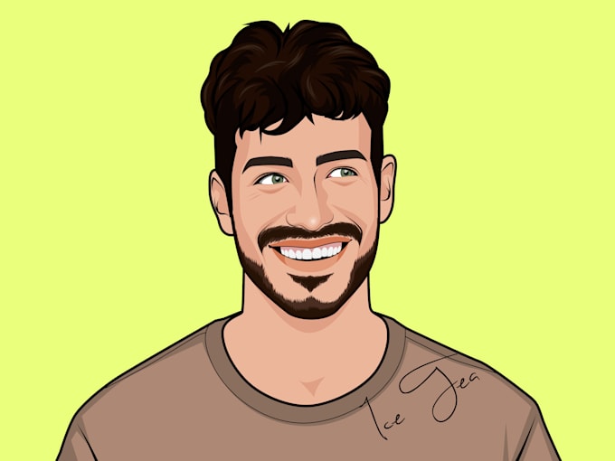 draw a custom digital cartoon portrait for avatars and gifts