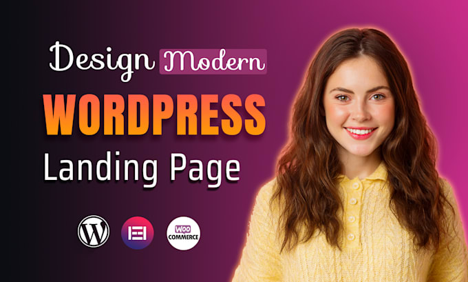 wordpress landing page, home page, single page,edit page website by elementor