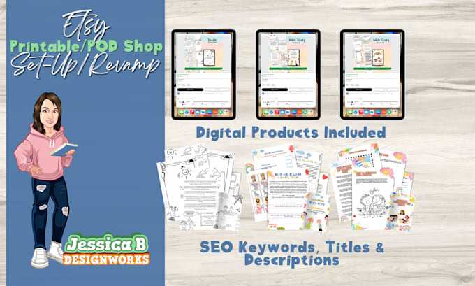 create or revamp your etsy shop and design your digital products