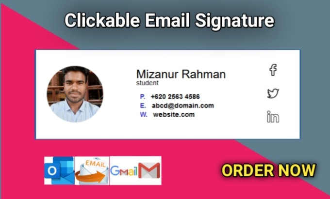 Make html email signature or clickable email signature for gmail ...