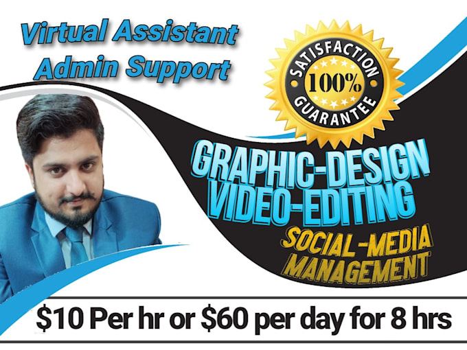 Do virtual assistant for admin tasks social media management and video