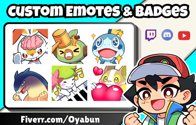 create pokemon twitch emotes, discord emoji and sub badges